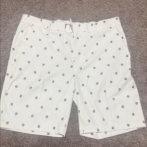 G/FORE Men's White Shorts with Blue Accents